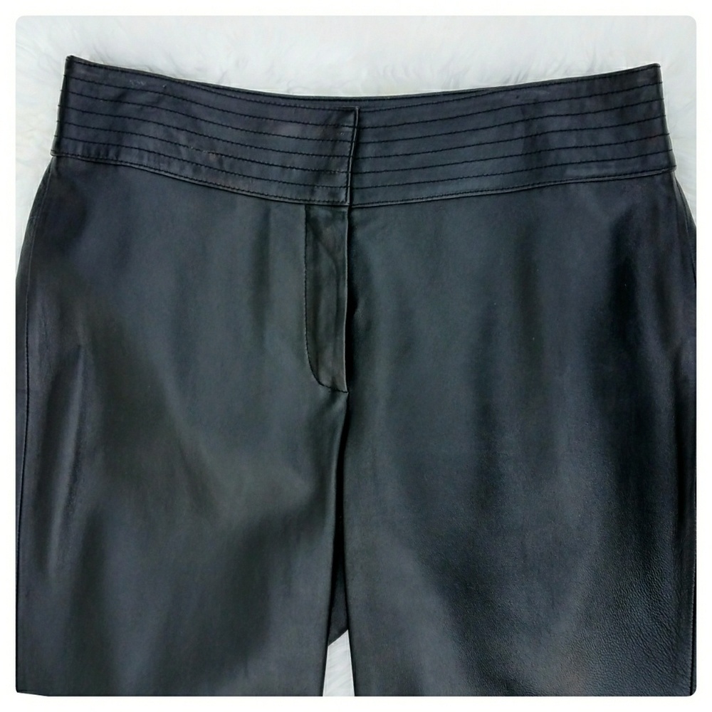 Apostrophe Black Leather Pants - Picture 7 of 8